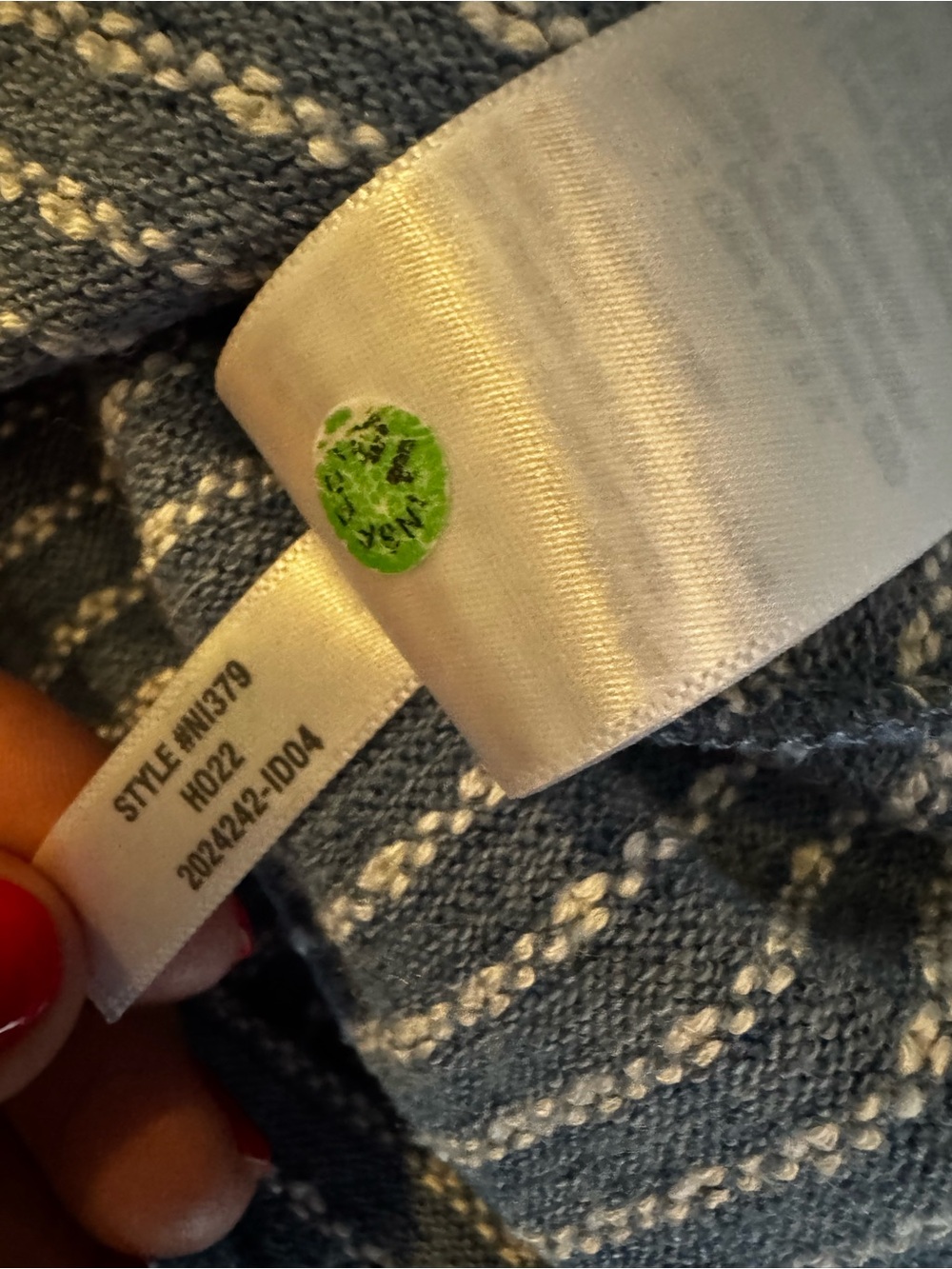 Madewell Light Blue Mock Neck Textured Top - Picture 8 of 9